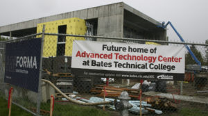 Construction continues on the new $23 million, two-story, 53,000-square-foot Advanced Technology Center at Bates Technical College in Tacoma. (PHOTO BY TODD MATTHEWS)