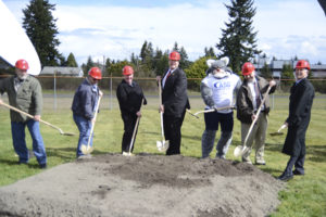 Bates Technical College officials hosted a groundbreaking ceremony in March 2014 to kick off construction of the new Advanced Technology Center in Tacoma. (PHOTO COURTESY BATES TECHNICAL COLLEGE)