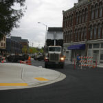 Contractors appear to be close to wrapping up work on a major project to realign South 17th Street in downtown Tacoma near the University of Washington Tacoma. (PHOTO BY TODD MATTHEWS)