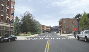 Southbound view of the South 17th Street realignment project in downtown Tacoma near the University of Washington Tacoma. (DESIGN ILLUSTRATION COURTESY CITY OF TACOMA)