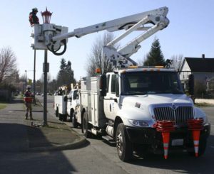 Earlier this year, the City replaced more than two-dozen ornamental street lamps in Tacoma's Lincoln International Business District with new light-emitting diode (LED) bulbs. (FILE PHOTO BY TODD MATTHEWS)