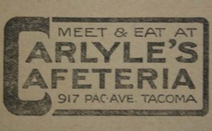 A century ago, the Tacoma Daily Index included display advertisements for downtown businesses that no longer exist. (PHOTO BY TODD MATTHEWS)