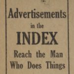 A display advertisement that appeared in the Tacoma Daily Index nearly 100 years ago. (PHOTO BY TODD MATTHEWS)