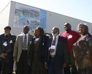 The City of Tacoma and Metro Parks Tacoma hosted a groundbreaking ceremony Thursday to mark the beginning of a $7.6 million project that will create a swimming pool and aquatics facility at the People's Community Center in Tacoma's Hilltop neighborhood. (PHOTO BY TODD MATTHEWS)