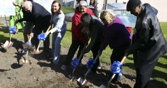 The City of Tacoma and Metro Parks Tacoma hosted a groundbreaking ceremony Thursday to mark the beginning of a $7.6 million project that will create a swimming pool and aquatics facility at the People's Community Center in Tacoma's Hilltop neighborhood. (PHOTO BY TODD MATTHEWS)