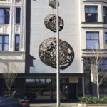 The art installation will be created by Seattle-based artist Jonathan Clarren and consist of three metal, laser-cut half-spheres ranging in diameter between three feet and nearly seven feet, and feature an intricate design pattern, according to the proposal. Once installed, the art is expected to "cast unique shadow patterns on the wall enhancing the display and always changing." The project is estimated to cost approximately $20,000 to $25,000. (COURTESY PHOTO)