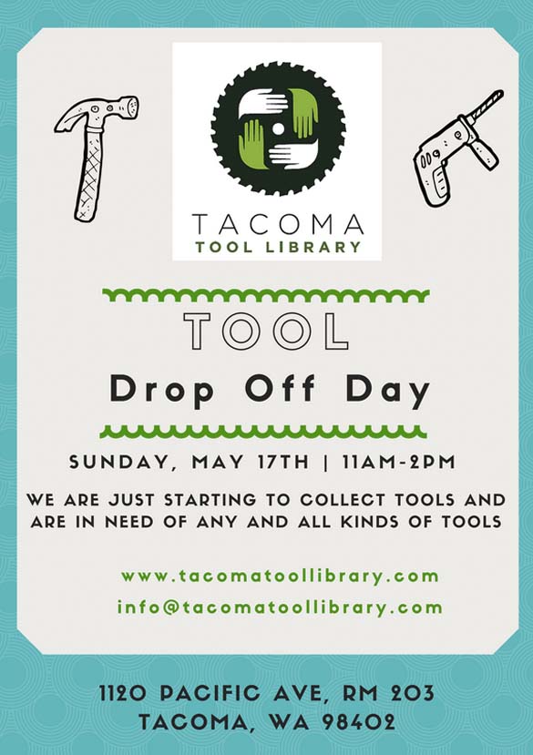 Donations accepted May 17 for Tacoma Tool Library
