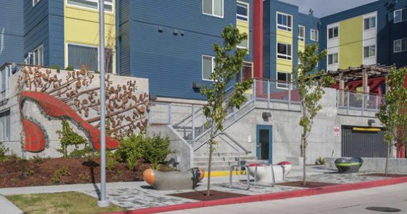The Tacoma Arts Commission will dedicate two new public artworks—"TransFORM" by Yuki Nakamura, and "Sea Branches & Pearls" by Diane Hansen and Jennifer Weddermann—at Bay Terrace, an affordable housing community in Tacoma's Hilltop neighborhood. (PHOTO COURTESY CITY OF TACOMA)