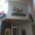 Signage has been installed at the future Original House of Donuts in downtown Tacoma. (PHOTO BY TODD MATTHEWS)