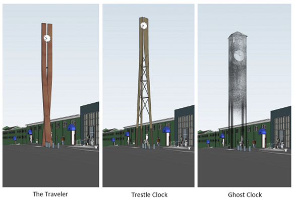Vote on your favorite clocktower design for new Tacoma Amtrak Station