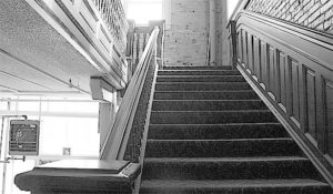 A staircase inside Old City Hall in downtown Tacoma. (FILE PHOTO BY TODD MATTHEWS)