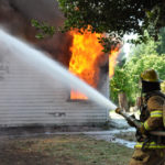 Tacoma firefighters were in Fife Tuesday to participate in an exercise designed to hone their skills under live fire conditions. (PHOTO COURTESY TACOMA FIRE DEPARTMENT)