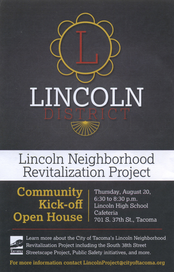 The City of Tacoma will host an open house in August to discuss the Lincoln Neighborhood Revitalization Project. (IMAGE COURTESY CITY OF TACOMA)