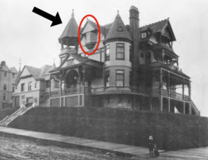 A circa-1890 photograph of the former Hewitt Manson shows the bay window that was salvaged before the building's demolition in 1957 and incorporated into the Mead House. (PHOTO COURTESY SUSAN JOHNSON / ARTIFACTS CONSULTING VIA TACOMA PUBLIC LIBRARY / NORTHWEST ROOM)