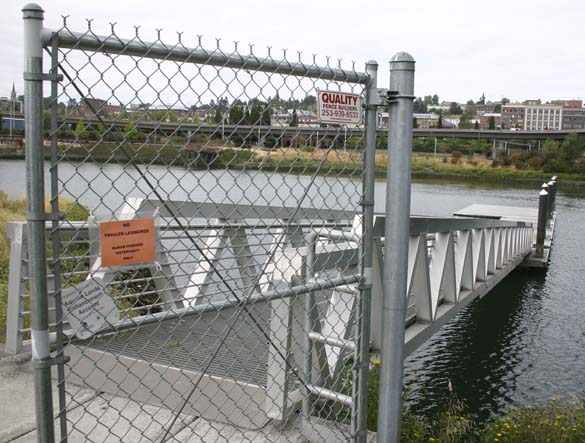 The Waterway Park & Rowing Center site along Thea Foss Waterway in downtown Tacoma. (PHOTO BY TODD MATTHEWS)