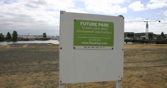 The Central Park site along Thea Foss Waterway in downtown Tacoma. (PHOTO BY TODD MATTHEWS)