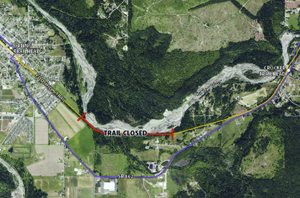 Carbon River levee project temporarily closes Foothills Trail section