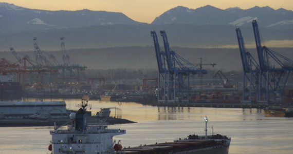 The proposed Vancouver Notch is visible from Commencement Bay and the Port of Tacoma tide flats. (PHOTO BY LINDA VAN NEST / COURTESY BARBARA REID)