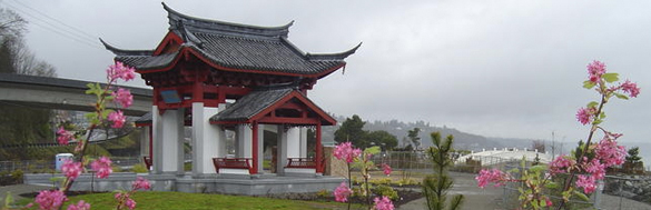 The Fuzhou Ting pavilion in Tacoma's Chinese Reconciliation Park. (PHOTO COURTESY METRO PARKS TACOMA)