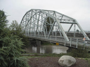 The steel truss, northbound State Route 167 Puyallup River Bridge, built in 1925, was replaced this summer because it reached the end of its useful life, according to WSDOT officials. (PHOTO COURTESY WSDOT)