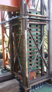 Crews working for WSDOT will use these jacks to lift the old State Route 167 Puyallup River Bridge so that it can be moved to a nearby property for storage. (PHOTO COURTESY WSDOT)