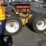 Crews working for WSDOT will use these dollies to relocate the old State Route 167 Puyallup River Bridge to a nearby property for storage. (PHOTO COURTESY WSDOT)