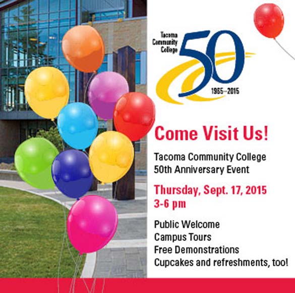 Tacoma Community College 50th Anniversary celebration Sept. 17