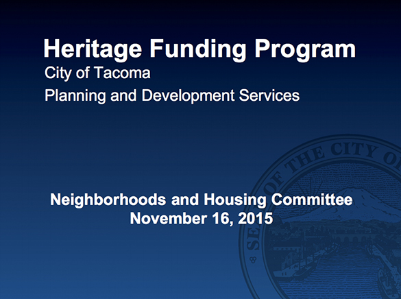 **UPDATE** Tacoma to introduce $50K historic preservation grant program