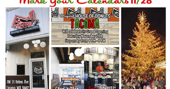 Original House of Donuts official downtown Tacoma grand opening celebration Nov. 28