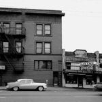 On October 16, 1957, Ogawa spotted a pristine, two-toned 1957 Chevrolet parked near the corner of Fifth Avenue South and South Jackson Street in downtown Seattle. (ELMER OGAWA PHOTOGRAPH / COURTESY UNIVERSITY OF WASHINGTON LIBRARIES SPECIAL COLLECTIONS)