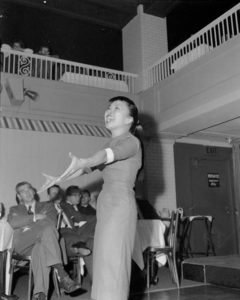 Elmer Ogawa was at The Colony nightclub in downtown Seattle on Dec. 6, 1957, to photograph one of Pat Suzuki's sold-out performances. (ELMER OGAWA PHOTOGRAPH / COURTESY UNIVERSITY OF WASHINGTON SPECIAL COLLECTIONS)