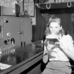 A customer at Tim's Tavern in Seattle circa 1952. (ELMER OGAWA PHOTOGRAPH / COURTESY UNIVERSITY OF WASHINGTON SPECIAL COLLECTIONS)