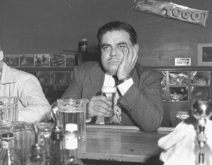 Elmer Ogawa often appeared in his own photographs, and often at one of his favorite neighborhood taverns. (ELMER OGAWA PHOTOGRAPH / COURTESY UNIVERSITY OF WASHINGTON SPECIAL COLLECTIONS)