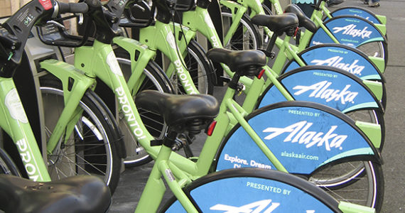 The City of Tacoma issued a Request For Proposals (RFP) in September seeking consultants to complete a feasibility study for a bikeshare program. In Seattle (pictured), a similar programs exists. (PHOTO BY MAGGIE LEE)