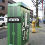 Earlier this year, the City of Tacoma invited local artists to participate in a program to create artwork for traffic signal boxes located throughout the city. Similar programs exist in Seattle (pictured) and Olympia. (PHOTO BY MAGGIE LEE)