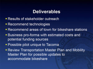 **UPDATE** Bikeshare Planning Study briefing Jan. 13 at Tacoma City Hall