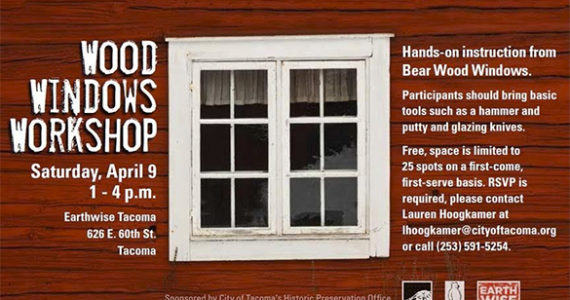 Wood Windows Workshop April 9 in Tacoma