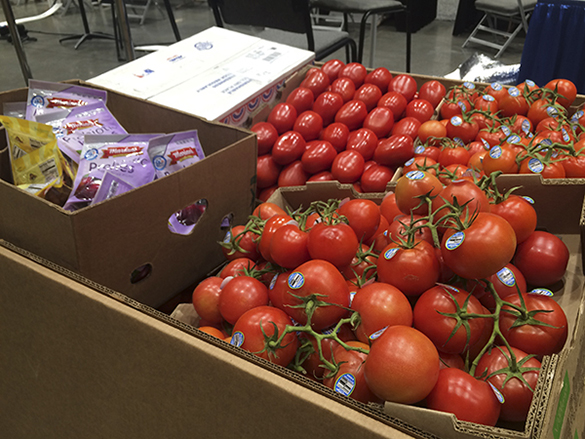 Approximately 43,000 pounds of food and household items were recently donated to the Emergency Food Network of Pierce County following a two-day convention and trade show hosted by Unified Grocers in downtown Tacoma. This year, vendors were given the opportunity to donate products left over at the end of the event to help people in need. In the end, Emergency Food Network, with the help of twenty volunteers, filled an entire semi-trailer and box truck with food and household items. (PHOTO COURTESY EMERGENCY FOOD NETWORK OF PIERCE COUNTY)