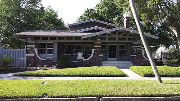 Former Shaw House owners Sharon Winters and Kendall Reid recently moved to St. Petersburg, Fla., where they bought a 1920s bungalow. "I just nominated it to be on the local register here," said Winters. "We have a lot of tear-downs going on in this neighborhood. I just feel really powerfully about this house and about the character of the whole neighborhood. So I can do my one little thing here by putting this house on the register." (PHOTO COURTESY SHARON WINTERS / KENDALL REID)