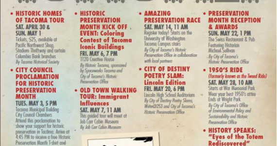 Tacoma Historic Preservation Month includes Old Town walking tour, Lincoln District poetry slam