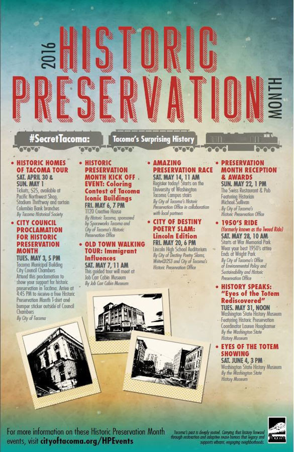 Tacoma Historic Preservation Month includes Old Town walking tour, Lincoln District poetry slam
