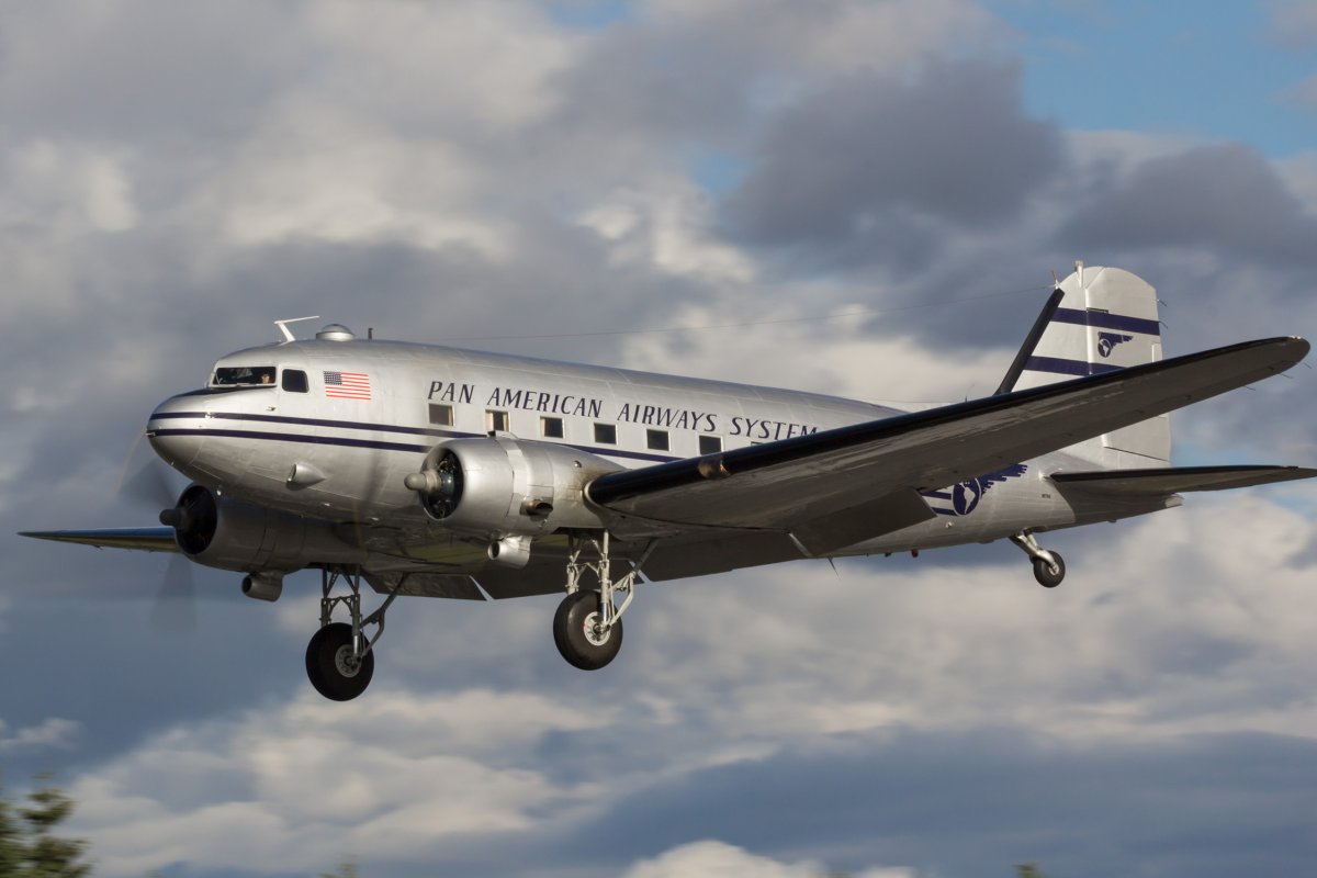 Credit: Historic Flight Foundation / Liz MatzelleThe Historic Flight Foundation's Douglas DC-3 prepares to make another landing.