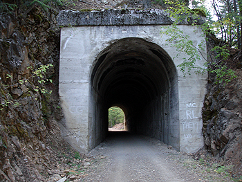 Former railroad tunnel on the Iron Horse State Park Trail. Credit: Washington State Parks and Recreation Commission.
