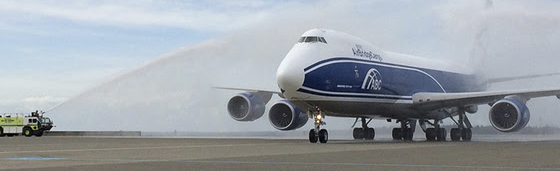 AirBridgeCargo takes delivery of Boeing 747-8F at Sea-Tac