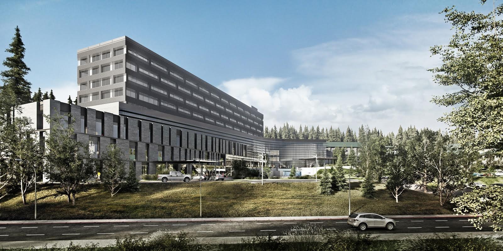 Artist's rendering of CHI Franciscan's proposed hospital at Harrison Medical Center in Silverdale. Credit: CHI Franciscan Health