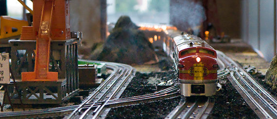 The Washington State History Museum in Tacoma displays a model train exhibit as part of its commitment to preserving the history of railroads in the Northwest. Credit: Washington State Historical Society