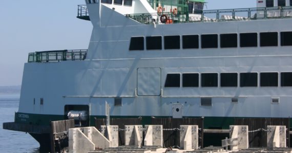 Washington State ferry Chetzemoka at the Point Defiance dock in Tacoma. Credit: David Guest / TDI