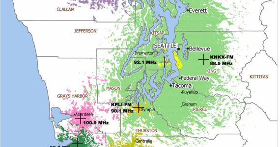 KNKX broadcasting footprint.  Image courtesy of KNKX.