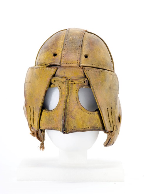 1906 football helmet, image courtesyPro FootballHall of Fame