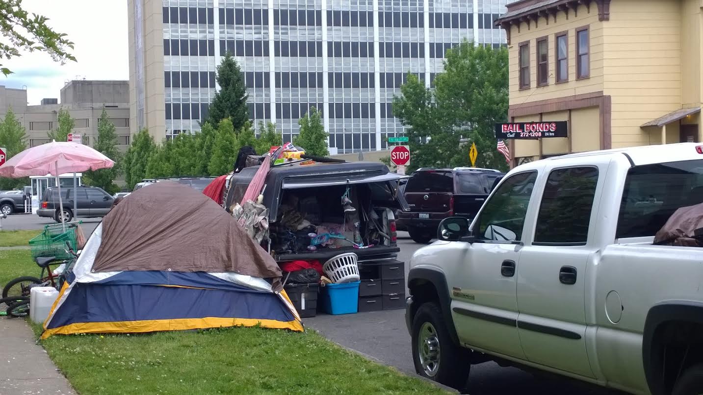 Homeless encampments seem to pop up almost anywhere. I'd guess that no one likes them - even - or maybe especially - those that find themselves in them.  Photo: Morf Morford